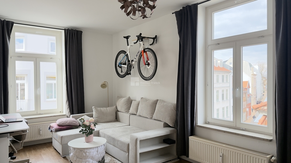 Hier fängst Du morgens mit einem echten Stadtbild an - Schelfstadt - Altstadt - 2. OG - Etagenwohnung Schwerin Schelfstadt | Angebot:26178951