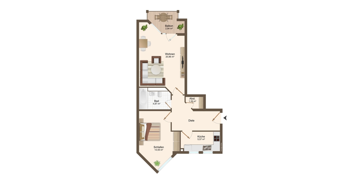 Leben in der Weststadt - Erdgeschoßwohnung Schwerin Weststadt | Angebot:26900619