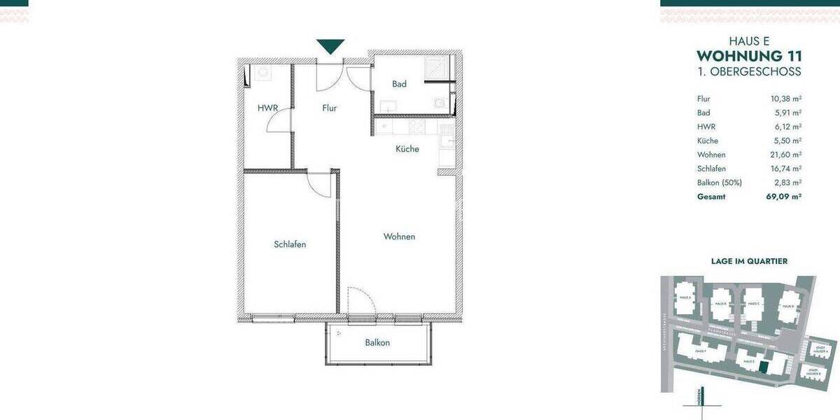 Etagenwohnung Schwerin Werdervorstadt - 2 Zimmer, 70 m&sup2;, 959&euro; | Angebot:26779582