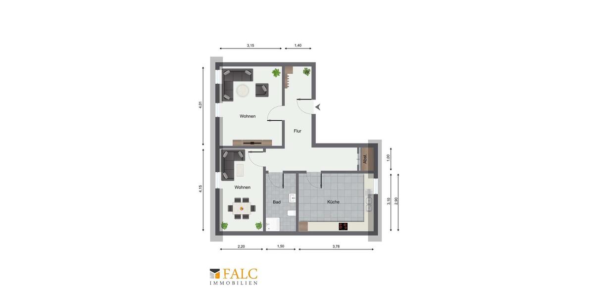 Etagenwohnung Gadebusch - 2 Zimmer, 40 m&sup2;, 330&euro; | Angebot:26338733
