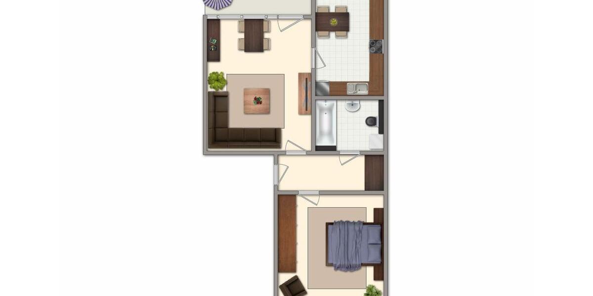 Etagenwohnung Schwerin Mueß - 2 Zimmer, 47 m&sup2;, 280&euro; | Angebot:26265848