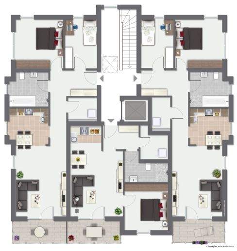 Etagenwohnung Wismar Wismar-Nord - 2 Zimmer, 54 m&sup2;, 219.000&euro; | Angebot:25726247