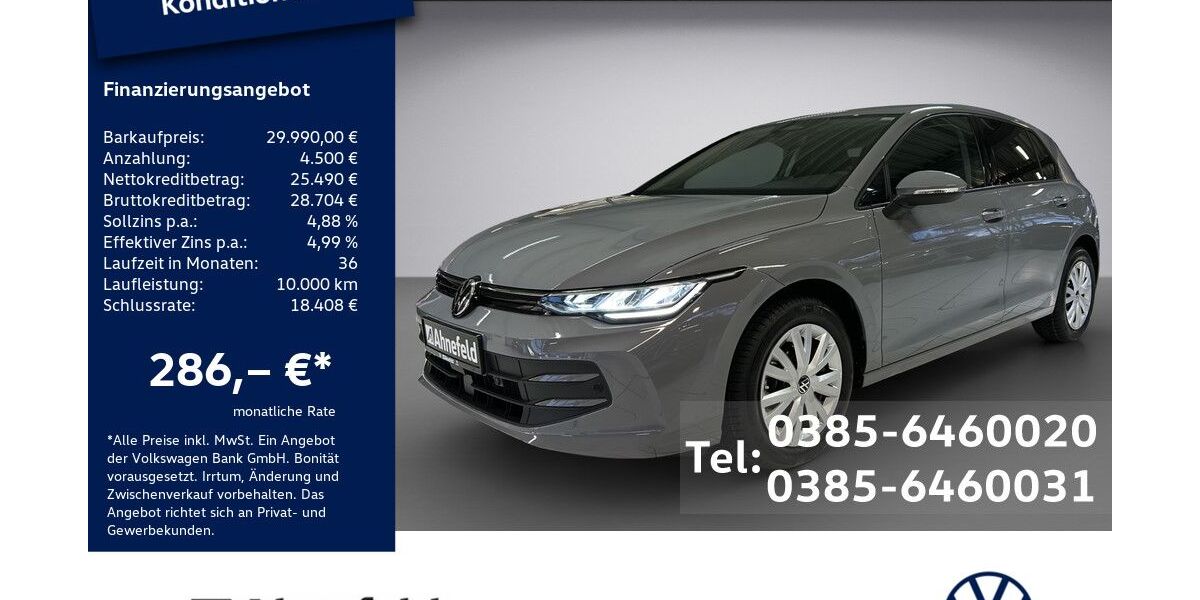VW Golf 5.500 km 29.990 &euro; Schwerin 19061