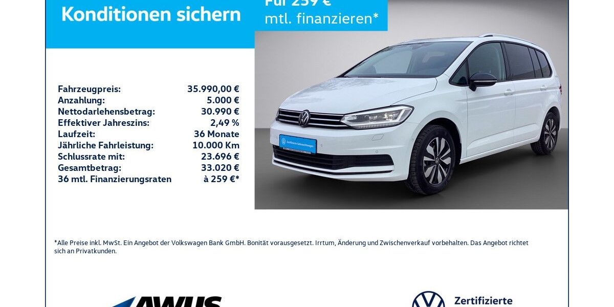 VW Touran 25.985 km 35.990 &euro; Schwerin 19057