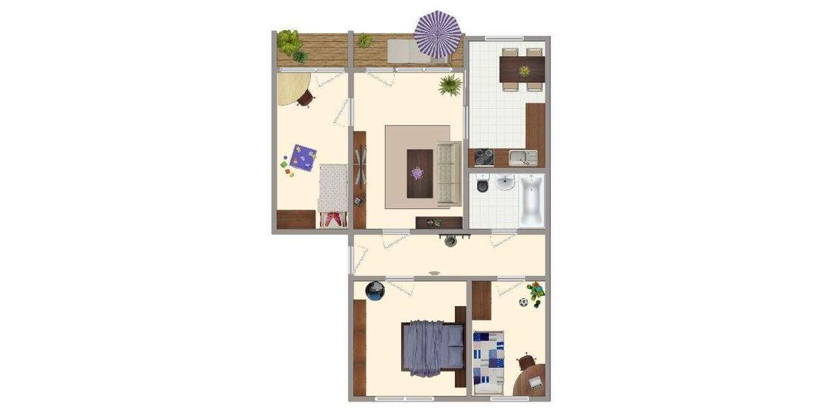 Etagenwohnung Schwerin Mueßer Holz - 4 Zimmer, 68 m&sup2;, 420&euro; | Angebot:25821205