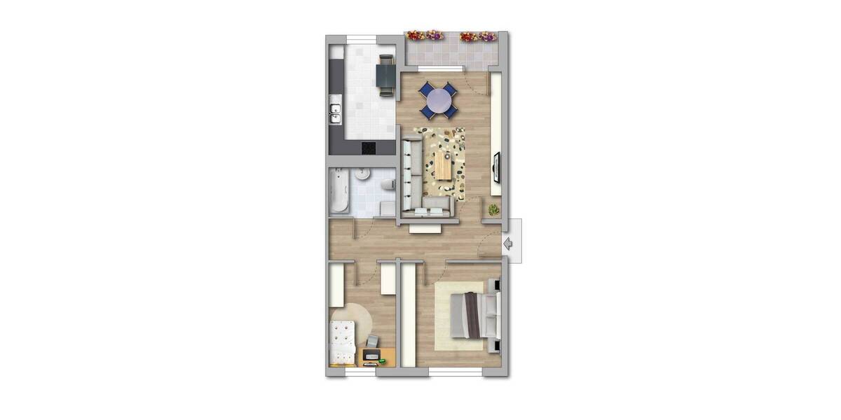 Etagenwohnung Schwerin Mueßer Holz - 3 Zimmer, 57 m&sup2;, 335&euro; | Angebot:26391869