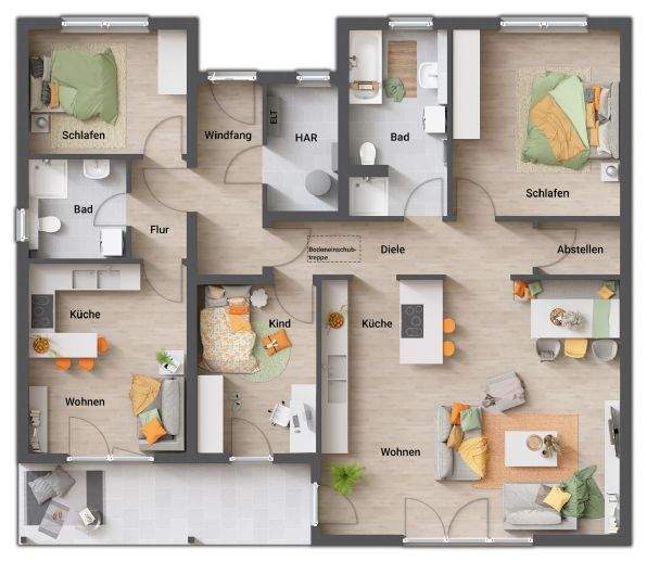 Bungalow Neustadt-Glewe Hohewisch - 5 Zimmer, 127 m&sup2;, 275.850&euro; | Angebot:26376619