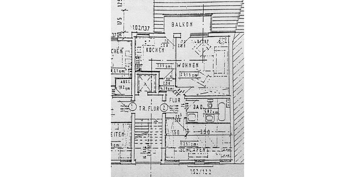 Dachgeschoßwohnung Schwerin Friedrichsthal - 2 Zimmer, 58 m&sup2;, 715&euro; | Angebot:26032254