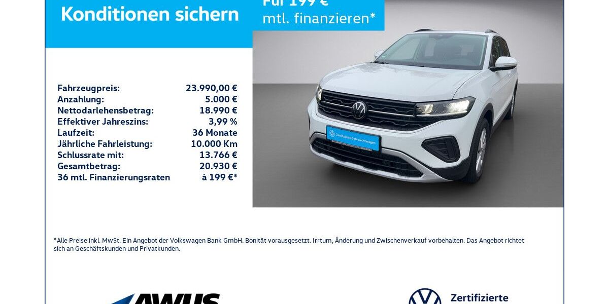 VW T-Cross 11.065 km 22.990 &euro; Schwerin 19057