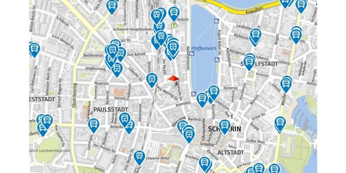 Etagenwohnung Schwerin Paulsstadt - 3 Zimmer, 71 m&sup2;, 603&euro; | Angebot:26904433