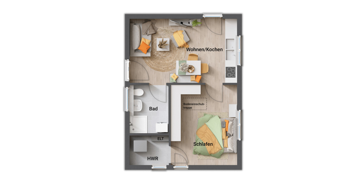 Bungalow Testorf-Steinfort Schönhof - 2 Zimmer, 39 m&sup2;, 194.000&euro; | Angebot:26486542