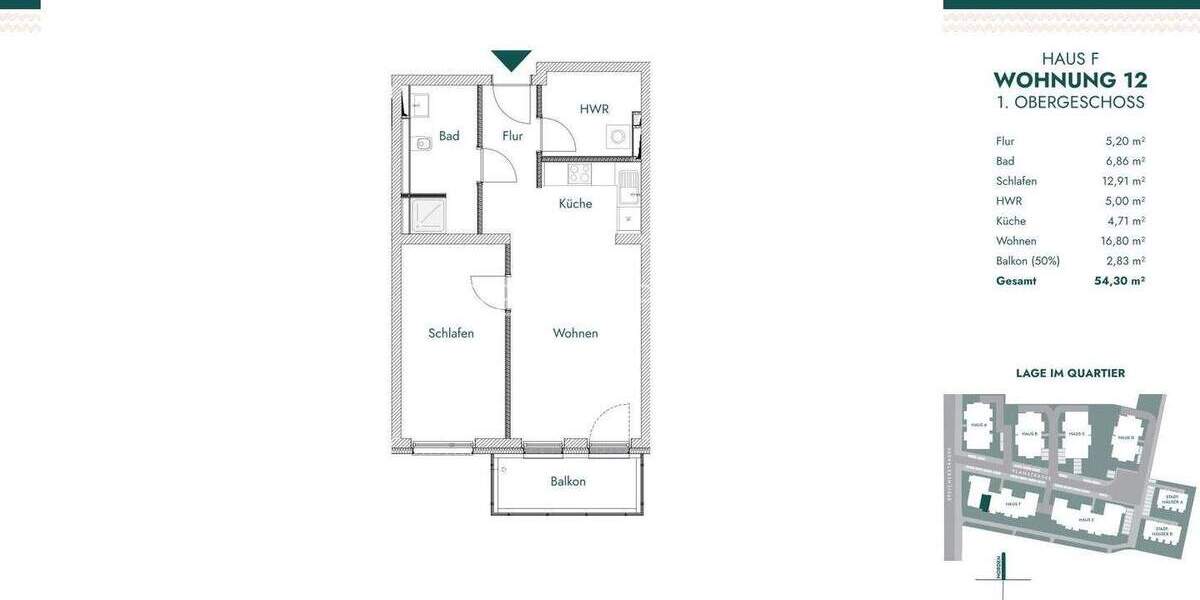 Etagenwohnung Schwerin Werdervorstadt - 2 Zimmer, 55 m&sup2;, 799&euro; | Angebot:25880119