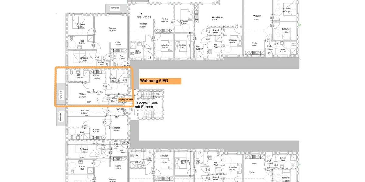 Etagenwohnung Dorf Mecklenburg - 2 Zimmer, 55 m&sup2;, 612&euro; | Angebot:26662997