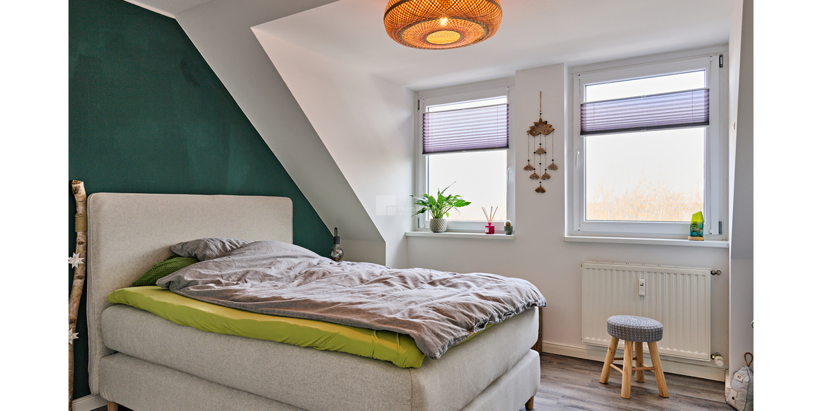 Wohnen wie im eigenen Haus: Lichtdurchflutete Maisonette mit USP und 180°-Schwerin-Panorama - Maisonettenwohnung Schwerin Friedrichsthal | Angebot:25637386