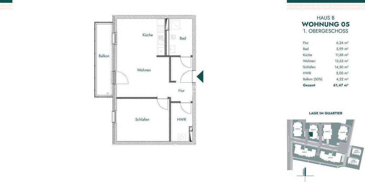 Etagenwohnung Schwerin Werdervorstadt - 2 Zimmer, 62 m&sup2;, 819&euro; | Angebot:26798899