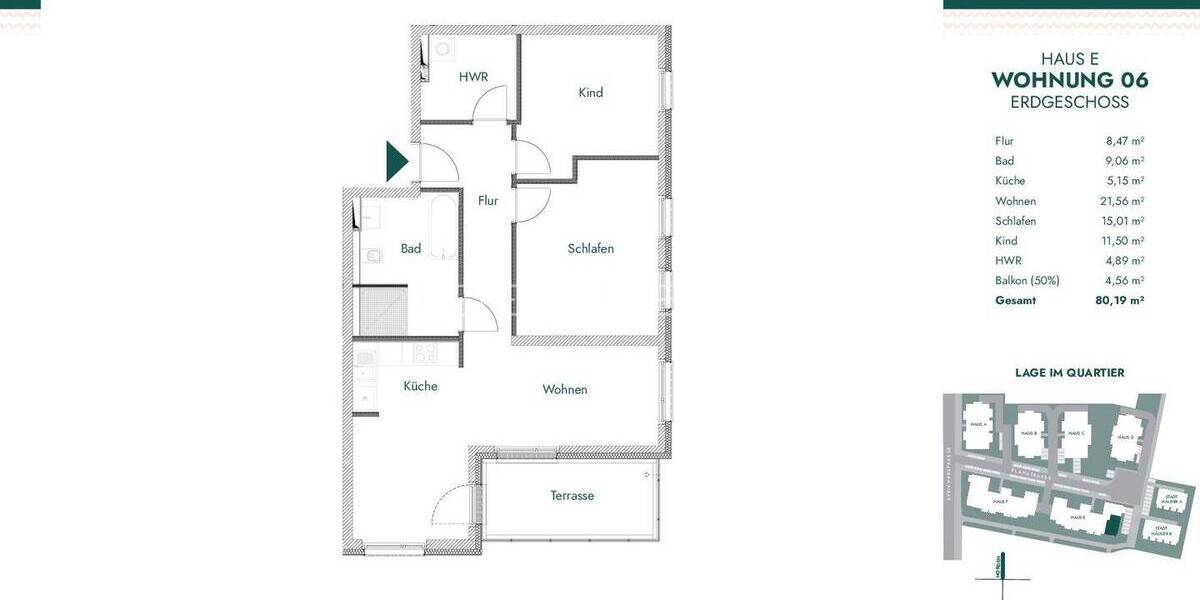 Etagenwohnung Schwerin Werdervorstadt - 3 Zimmer, 82 m&sup2;, 1.049&euro; | Angebot:26082830