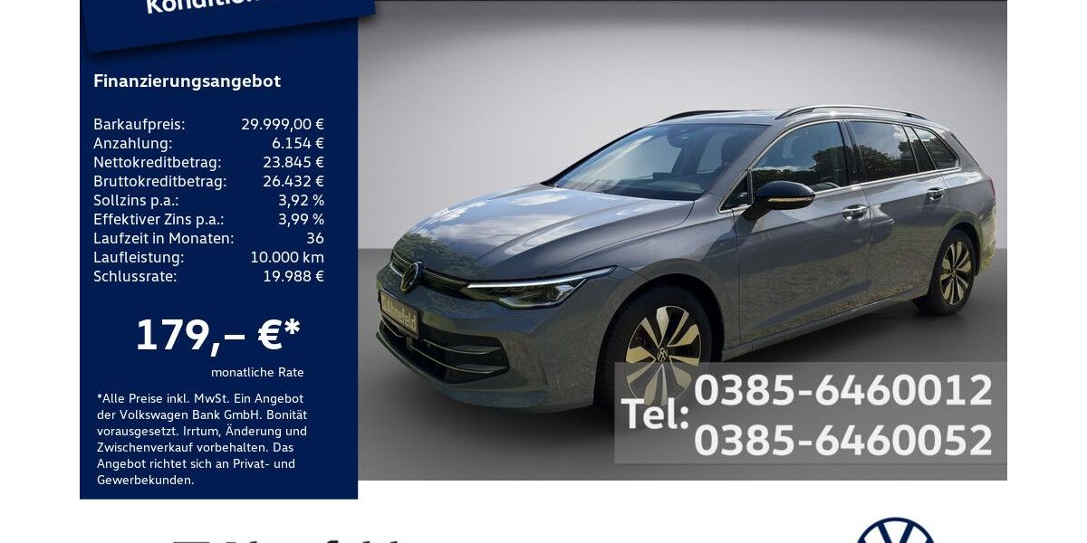 VW Golf 19.700 km 29.555 &euro; Schwerin 19061