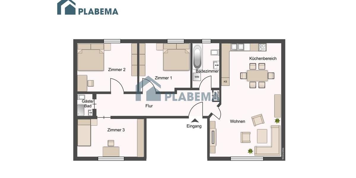 Dachgeschoßwohnung Schwerin - 4 Zimmer, 105 m&sup2;, 1.470&euro; | Angebot:26645278