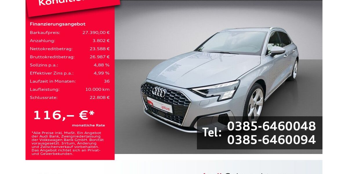Audi A3 19.600 km 26.990 &euro; Schwerin 19061