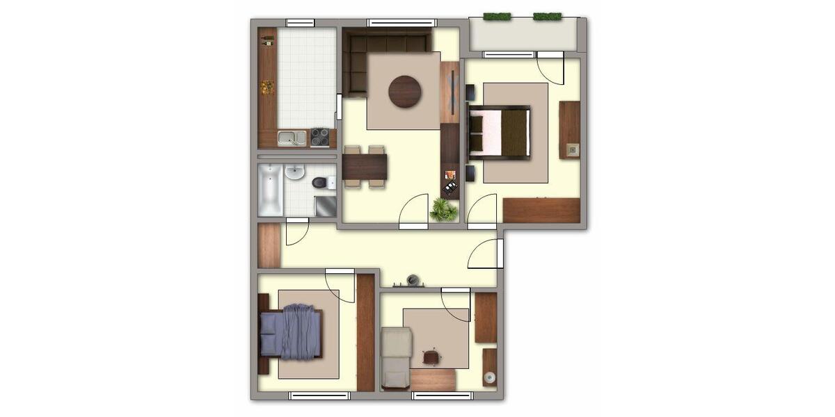 Etagenwohnung Schwerin Mueß - 4 Zimmer, 83 m&sup2;, 510&euro; | Angebot:26349733