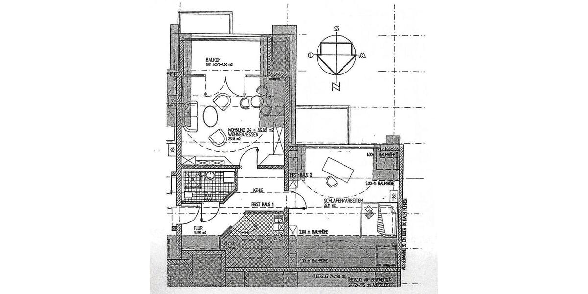 Moderne großzügige 2-Raum-Wohnung mit Seeblick, Balkon und EBK 2 zimmer