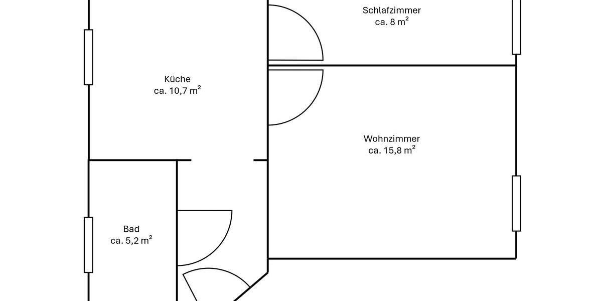 Etagenwohnung Bad Kleinen - 1 Zimmer, 45 m&sup2;, 480&euro; | Angebot:24957593