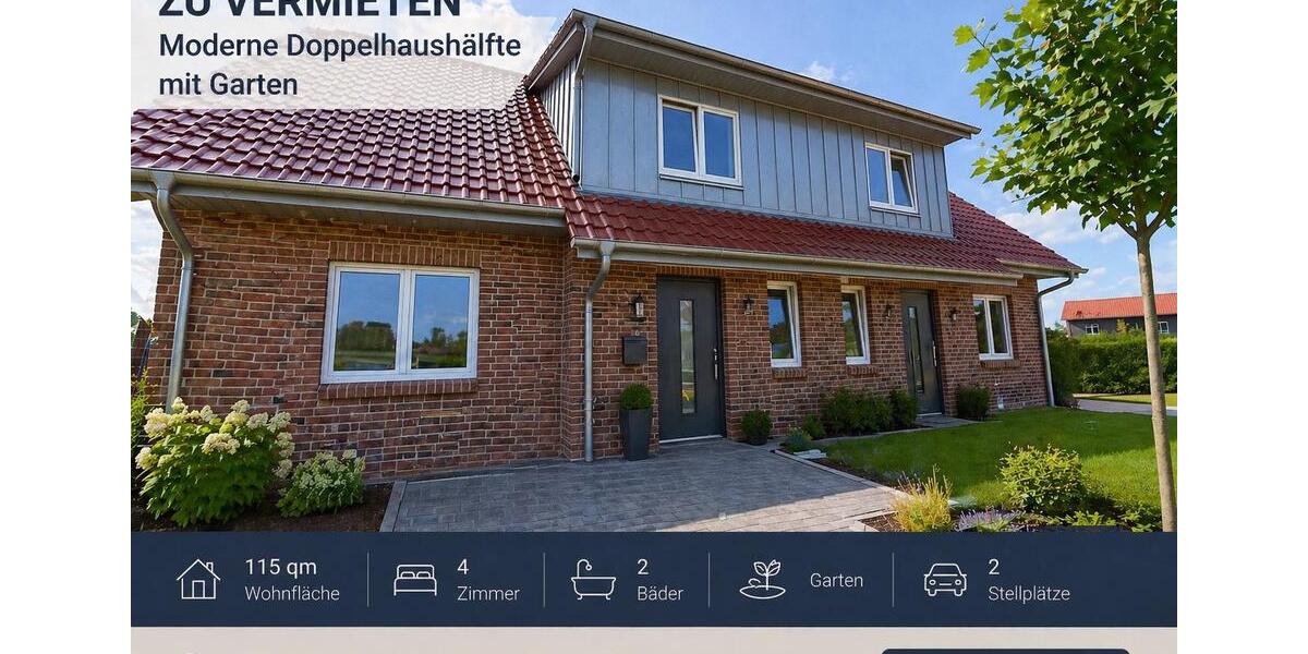 Doppelhaushälfte Hagenow - 4 Zimmer, 115 m&sup2;, 1.490&euro; | Angebot:26416799