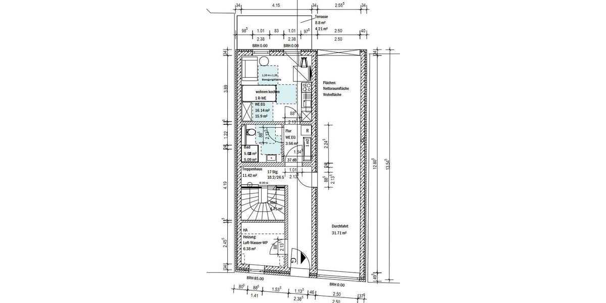 Erdgeschoßwohnung Schwerin - 1 Zimmer, 32 m&sup2;, 500&euro; | Angebot:21813084