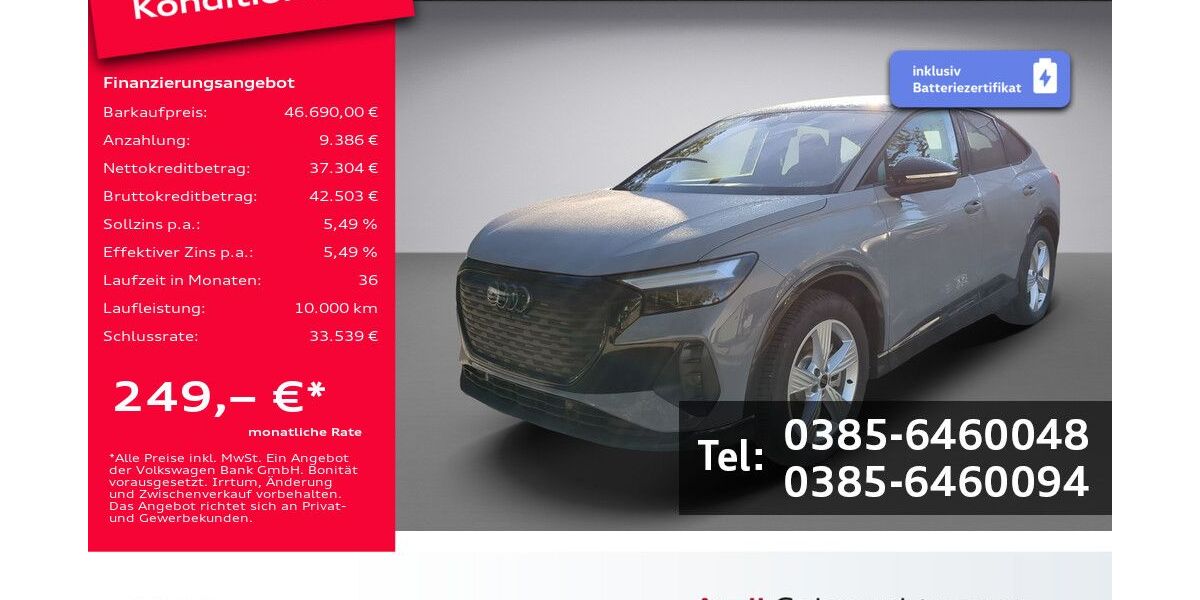 Audi Q4 e-tron 15.000 km 46.690 &euro; Schwerin 19061
