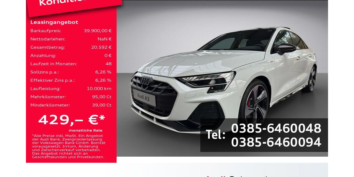 Audi A3 12.000 km 39.900 &euro; Schwerin 19061