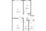Erdgeschoßwohnung Warin - 3 Zimmer, 58 m&sup2;, 390&euro; | Angebot:25415996