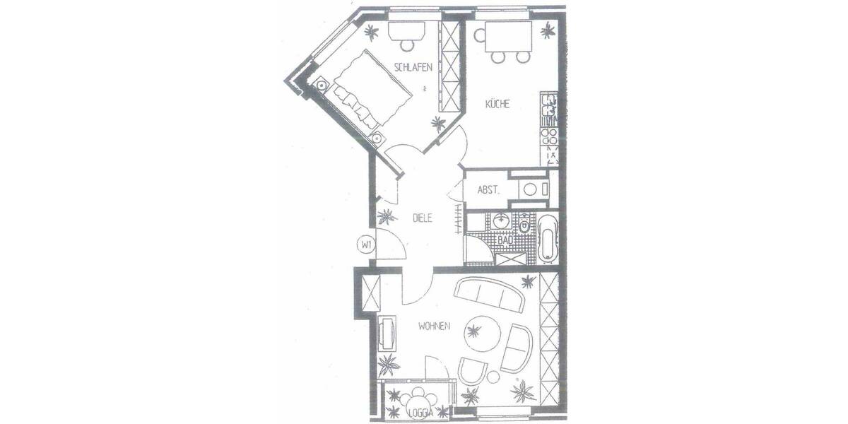 Etagenwohnung Schwerin Paulsstadt - 2 Zimmer, 73 m&sup2;, 729&euro; | Angebot:26894968