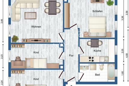 Ziegendorf, Renovierte 4 Zimmer Wohnung mit EBK in der Waldsiedlung 4 zimmer