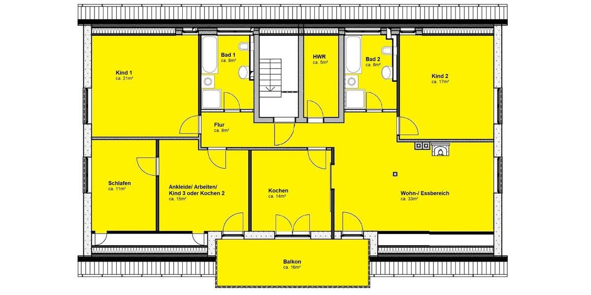 Dachgeschoßwohnung Wismar Altstadt - 5 Zimmer, 144 m&sup2;, 1.550&euro; | Angebot:26284702