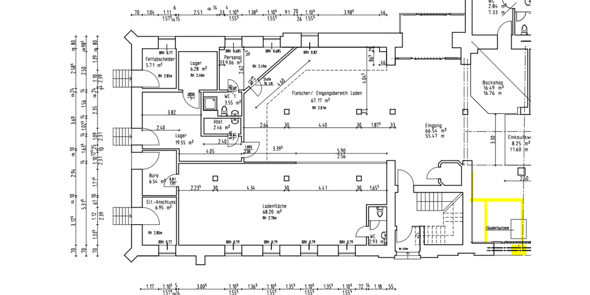 Gewerbefläche mit vielseitigem Potenzial – vormals Metzgerei & Kiosk – ab 78,5 m² teilbar zimmer