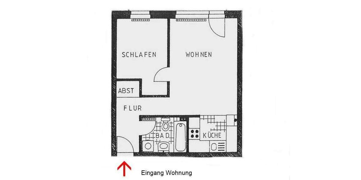 Etagenwohnung Pampow - 2 Zimmer, 50 m&sup2;, 420&euro; | Angebot:26275146