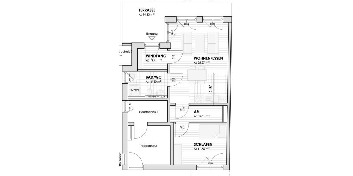 Erdgeschoßwohnung Schwerin - 2 Zimmer, 51 m&sup2;, 510&euro; | Angebot:25810310