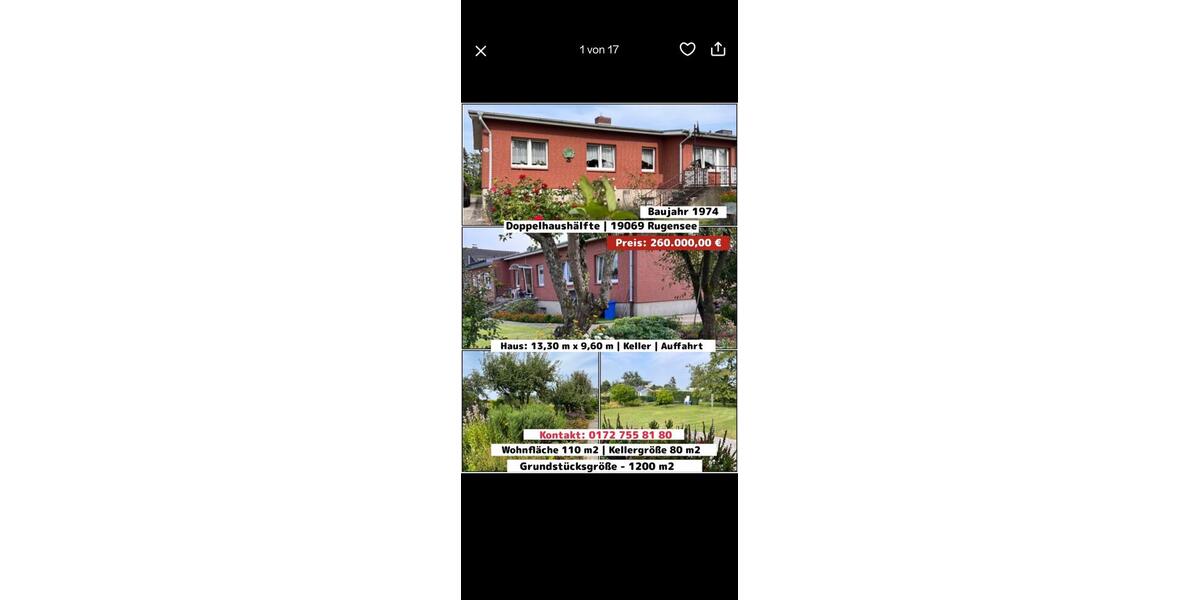 Doppelhaushälfte Lübstorf - 5 Zimmer, 110 m&sup2;, 260.000&euro; | Angebot:27194904