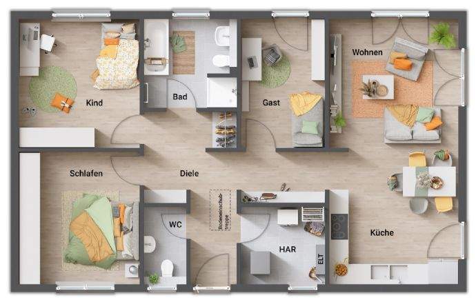 Bungalow Neustadt-Glewe Hohewisch - 4 Zimmer, 101 m&sup2;, 216.350&euro; | Angebot:26376618