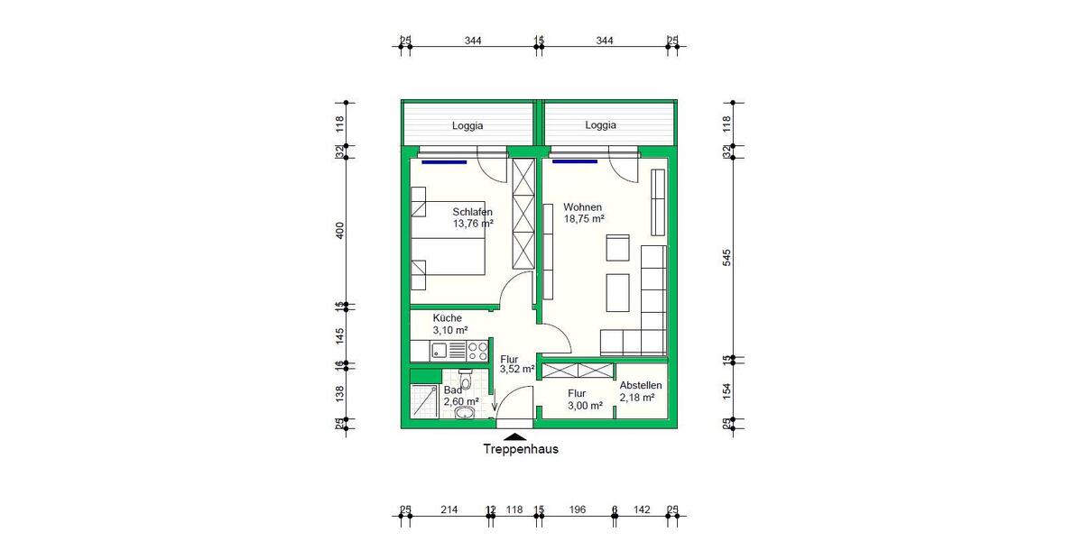 Charmante, barrierearme 2 Zimmerwohnung verfügbar. 2 zimmer