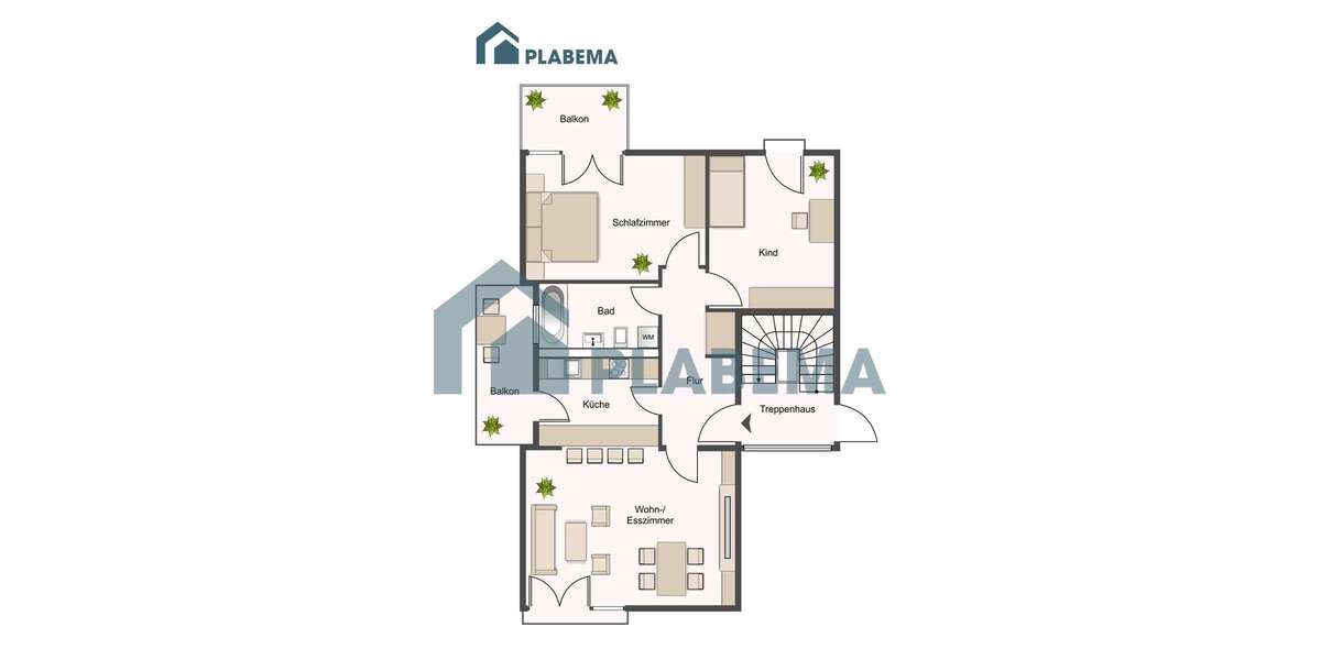 Etagenwohnung Schwerin Friedrichsthal - 3 Zimmer, 89 m&sup2;, 1.171&euro; | Angebot:27324577