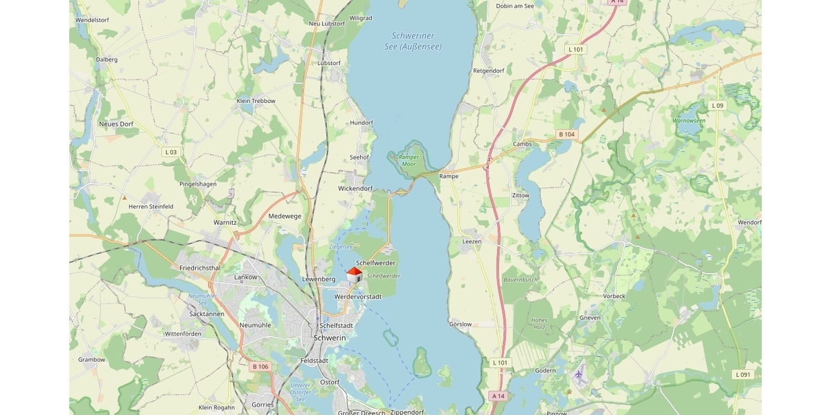 Reetgedecktes, winterfestes Bootshaus mit Bootsgarage und Motorboot am Ziegelsee sofort nutzbar - Gewerbeobjekt Schwerin Werdervorstadt | Angebot:26421371