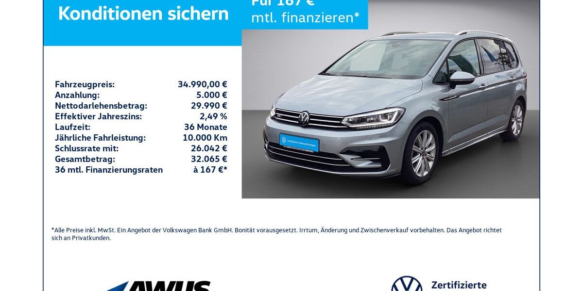 VW Touran 25.700 km 34.990 &euro; Schwerin 19057