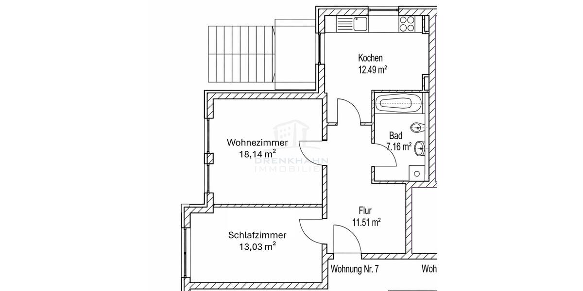 Etagenwohnung Schwerin - 2 Zimmer, 62 m&sup2;, 748&euro; | Angebot:25784655
