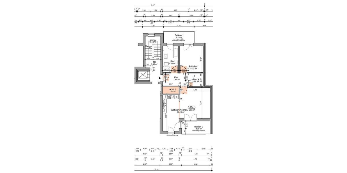 Stufenlose Freiheit! Hochwertige 2-Raum-Wohnung mit 2 Balkonen in Krebsförden 2 zimmer