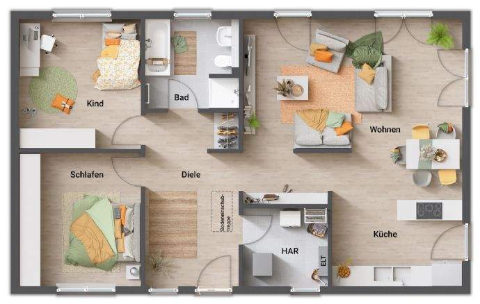 Bungalow Neustadt-Glewe Hohewisch - 4 Zimmer, 101 m&sup2;, 216.350&euro; | Angebot:26376618
