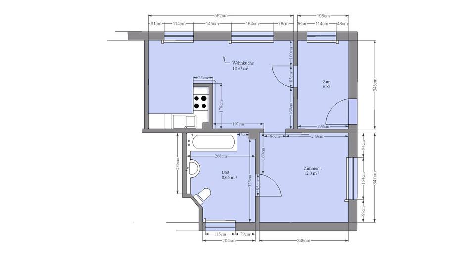 Erdgeschoßwohnung Bad Kleinen - 1.5 Zimmer, 50 m&sup2;, 500&euro; | Angebot:26449228