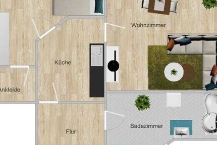 Wohnung Schwerin Paulsstadt - 2 Zimmer, 55 m&sup2;, 400&euro; | Angebot:26387897
