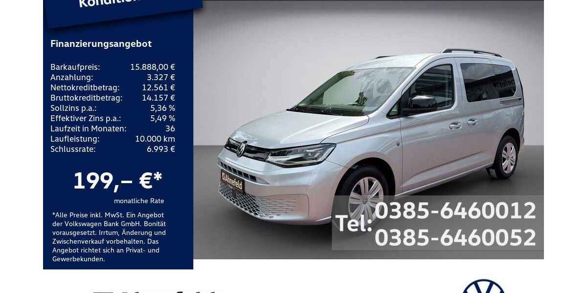 VW Caddy 138.500 km 15.888 &euro; Schwerin 19061