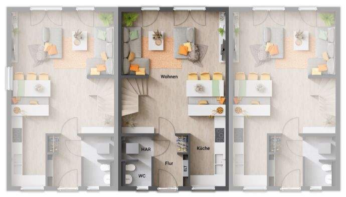 Reihenmittelhaus Lützow - 5 Zimmer, 254.300&euro; | Angebot:26306197
